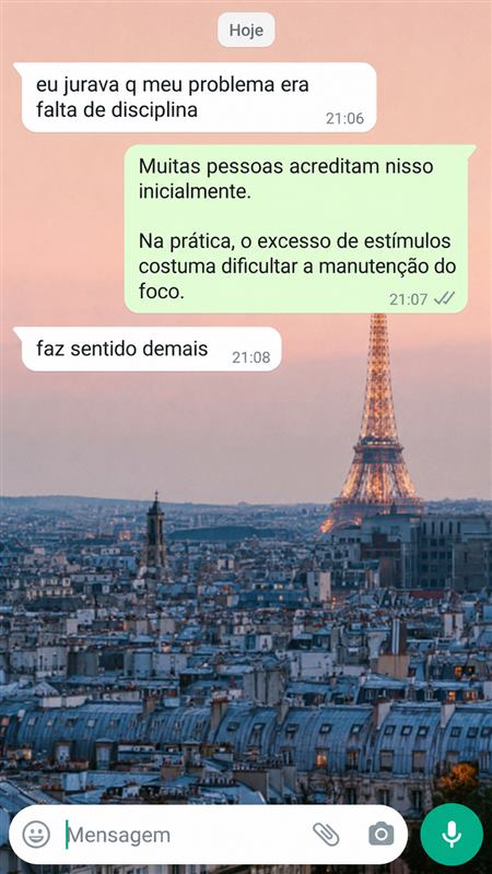 Eu jurava que meu problema era falta de disciplina