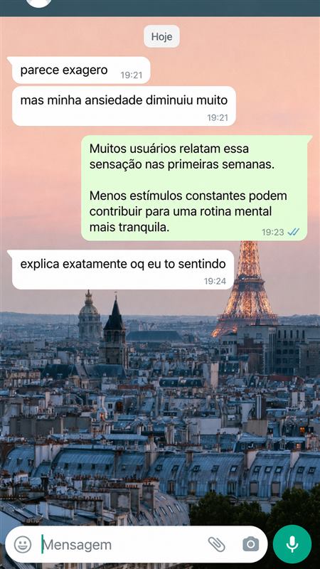 Já faz uma semana, tô começando a acreditar que consigo