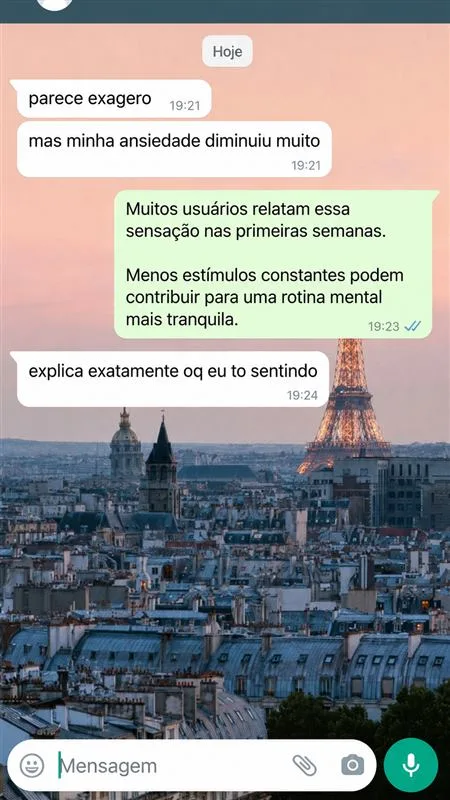 Já faz uma semana, tô começando a acreditar que consigo